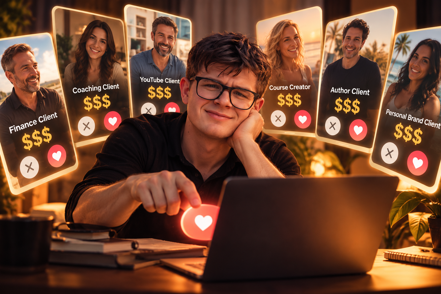 My ego wants to swipe right on every client